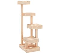 vidaXL Árbol para Gatos Madera Maciza de Pino 45,5x49x103 cm