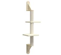 vidaXL Árbol rascador para gatos de pared crema 108 cm