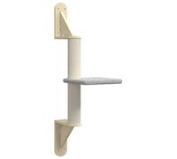 vidaXL Árbol rascador para Gatos de Pared Gris Claro 85,5 cm, árbol para Gatos montado en la Pared, árbol para Gatos, Muebles para Gatos