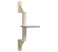 vidaXL Árbol rascador para Gatos de Pared Gris Claro 85,5 cm, árbol para Gatos montado en la Pared, árbol para Gatos, Muebles para Gatos