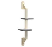 vidaXL Árbol rascador para gatos de pared gris oscuro 108 cm