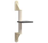 vidaXL Árbol rascador para Gatos de Pared Gris Oscuro 85,5 cm, árbol para Gatos montado en la Pared, árbol para Gatos, Muebles para Gatos
