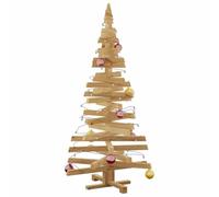 vidaXL Árboles de Navidad Marrón 150 cm Madera Maciza de Pino