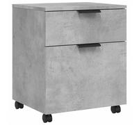 vidaXL Archivador móvil con ruedas, color gris hormigón, 45 x 38 x 54 cm, armario de escritorio, organizador de escritorio, muebles de oficina en casa