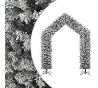 vidaXL Arco de Árbol de Navidad Decoración Adorno Ambiente Festivales Bodas Celebraciones Artículos para Regalos Soporte Estable con Aspecto Nevado