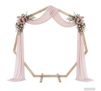 vidaXL Arco de Boda Marrón Claro 221 x 92 x 216 cm, Jardín y Terraza, Arco Moderno, Decoración de Boda en Pino Sólido, Elegante al Aire Libre, Fondo Minimalista