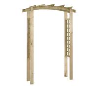 vidaXL Arco de Jardín de Madera Maciza de Pino 150x60x210 cm, Resistente a la Putrefacción, Soporte para Plantas Trepadoras, Pérgola Exterior para Patio o Jardín