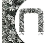 vidaXL Arco de Navidad Decoración Festivales Bodas Celebraciones Fiestas Soporte Estable Forma Apariencia Realista con Aspecto Nevado