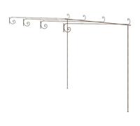 vidaXL Arco de Rosas de Jardín Pérgola Terraza Cenador Patio Plantas Trepadoras Hiedra Clemátide Decoración Marrón Antiguo 4x3x2,5 m Hierro