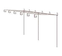 vidaXL Arco de Rosas de Jardín Pérgola Terraza Cenador Patio Plantas Trepadoras Hiedra Clemátide Decoración Marrón Antiguo 6x3x2,5 m Hierro