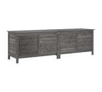 Arcón Jardín Madera Maciza Abeto Gris Antracita 198,5x50x56,5cm Vidaxl