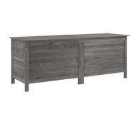 Arcón Jardín Madera Maciza Abeto Gris Antracita 150x50x56,5 Cm Vidaxl