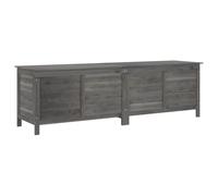 Arcón Jardín Madera Maciza Abeto Gris Antracita 198,5x50x56,5cm Vidaxl