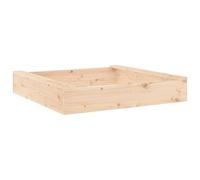 vidaXL Arenero con Asientos Cuadrado, Foso Caja de Arena, Arenero de Exterior, Arenero para Niños de 2-8 Años, Madera Maciza de Pino