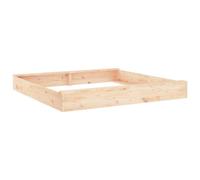 vidaXL Arenero con Asientos Cuadrado, Foso Caja de Arena, Arenero de Exterior, Arenero para Niños de 2-8 Años, Madera Maciza de Pino