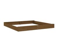 vidaXL Arenero con Asientos Cuadrado, Juego de Arena, Caja de Arena Exterior, Arenero para Niños de 2-8 Años, Madera Maciza de Pino Marrón Miel