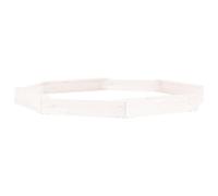 vidaXL Arenero con Asientos Octógono, Foso Caja de Arena, Arenero de Exterior, Arenero para Niños de 2-8 Años, Madera Maciza de Pino Blanco