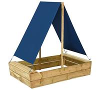 vidaXL Arenero con Tejado Cajón de Arena Carpa Niños Cabaña Jardín Patio Caseta Exterior Estable Duradero 80x60x97,5 cm Madera de Pino Impregnada