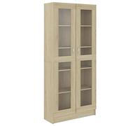 Vitrina De Madera De Ingeniería Roble Sonoma 82,5x30,5x185,5 Cm Vidaxl