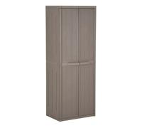Vidaxl armario almacenaje de jardín pp apariencia madera 65x45x172 cm