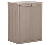 vidaXL Armario almacenaje de jardín PP Apariencia Madera 65x45x88 cm