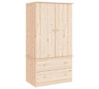 vidaXL Armario Alta Madera Maciza Pino 90x55x170 cm, Armario ropero, Armario de Dormitorio, Armario Independiente, Armario almacenaje, Armario de pie
