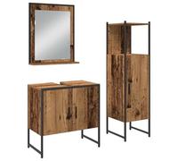 vidaXL Juego de Muebles de baño de 3 Piezas en Madera Vieja y Madera compuesta