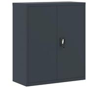 vidaXL Armario Archivador, Mueble con Estantes Ajustables Cerradura, Almacenamiento de Archivos, Archivador para Oficina, Acero Gris Antracita