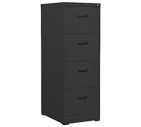 vidaXL Armario Archivador Documentos Oficina Despacho Archivos Estudio Almacenamiento Muebles Estante Decoración de Acero Antracita 46x62x133 cm