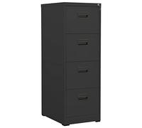 vidaXL Armario Archivador Documentos Oficina Despacho Archivos Estudio Almacenamiento Muebles Estante Decoración de Acero Antracita 46x62x133 cm