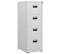 vidaXL Armario Archivador Documentos Oficina Despacho Archivos Estudio Almacenamiento Muebles Estante Decoración de Acero Gris Claro 46x62x133 cm