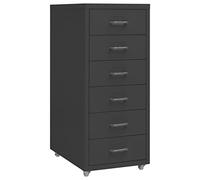 vidaXL Armario archivador móvil de metal para oficina Antracita 28x41x69 cm