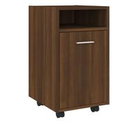 Vidaxl armario auxiliar con ruedas contrachapado roble 33x38x60 cm