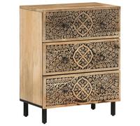 vidaXL Armario Auxiliar, Aparador Organizador con Almacenamiento, Mueble Consola, Cajonera para Salón Hogar, Madera Maciza de Mango