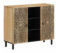 vidaXL Armario Auxiliar Madera Maciza de Mango 90x33x75 cm, Armario, Armario de Almacenamiento, Armario Consola, aparador, aparador de salón