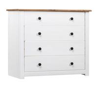 vidaXL Armario Auxiliar Madera Pino Panamá Range Mobiliario Interior Elegante Práctico Moderno Duradero Resistente Robusto Útil Blanco 80x40x73cm