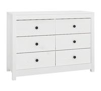 vidaXL Armario auxiliar Mueble aparador con cajones Madera maciza de pino Blanco