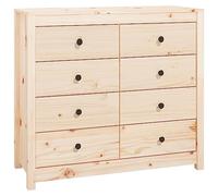 vidaXL Armario Auxiliar Mueble Aparador Cajones Cómoda Almacenamiento Sala de Estar Salón Baño Entrada Cocina de Madera Maciza de Pino