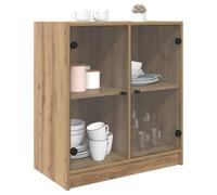 vidaXL Armario Auxiliar Roble Artesanal 68 x 37 x 75,5 cm, Armario Lateral para Sala de Estar, solución de Almacenamiento Rectangular, Muebles Modernos, Duradero, Organizador Funcional del hogar, exh