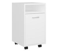 Vidaxl armario auxiliar ruedas blanco madera contrachapada 33x38x60 cm