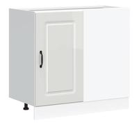 vidaXL Armario bajo de Cocina Kalmar de Madera de ingeniería Blanco Brillante