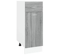 vidaXL Armario Bajo de Cocina Mueble Auxiliar Inferior Comedor Estante Compartimiento Cajón Almacenamiento Contrachapada Gris Sonoma