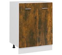 vidaXL Armario bajo Lyon Roble Ahumado 60x46x81,5 cm Madera de ingeniería