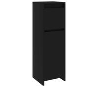 vidaXL Armario de Cuarto de Baño Aseo Almacenamiento Almacenaje Mueble Estante para Lavadero Ordenado Robusto Estable Madera Contrachapada Negro