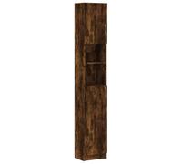 Vidaxl armario baño madera de ingeniería roble ahumado 32x25,5x190 cm