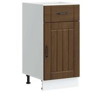vidaXL Armario base para cocina Lucca roble marrón madera construida, armario inferior de cocina con cajón, subunidad de cocina para fregadero de cocina