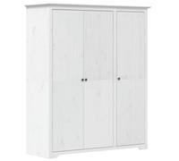 vidaXL Armario, Mueble con Almacenamiento para Ropa Zapatos, Aparador Alto, Ropero para Dormitorio Hogar, Madera Maciza de Pino Blanco