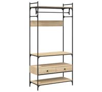 vidaXL Armario Cajones, Organizador de Guardarropa, Almacenamiento de Ropa, Aparador para Dormitorio Pasillo, Madera de Ingeniería Roble Sonoma