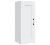 vidaXL Armario Colgante Almacenamiento Auxiliar Mueble Pared Salón Vitrina Flotante Decorativo para Casa de Madera Contrachapada Blanco