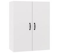 vidaXL Armario Colgante Almacenamiento Auxiliar Mueble Salón Pared Vitrina Flotante Decorativo para Casa de Madera Contrachapada Blanco